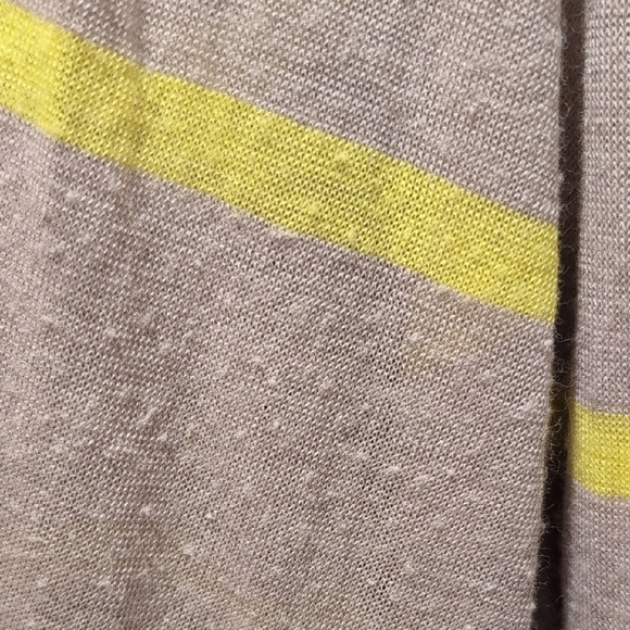LOFT Tan and Yellow Striped Cardigan - Picture 4 of 8